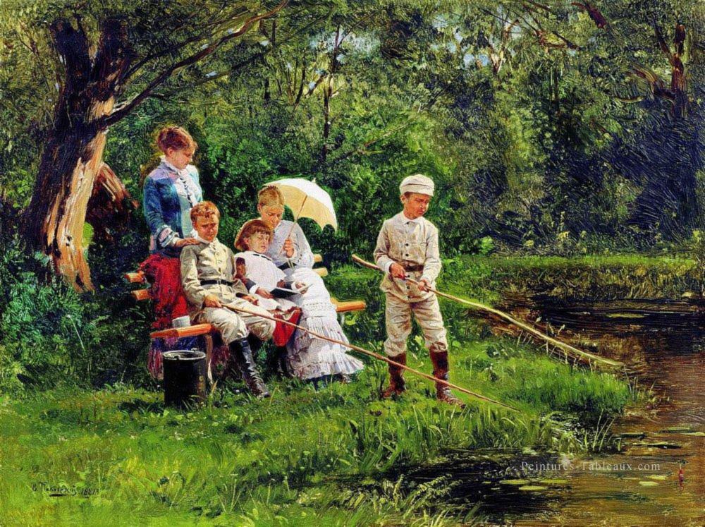 soleil de midi 1881 Vladimir Makovsky enfant Peintures à l'huile